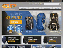 Tablet Screenshot of guerrillapacks.com